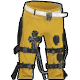 Желтые штаны с вставками в форме черепа