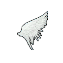 Мужское крыло ангела (белое)