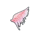Мужское крыло ангела (розовое)