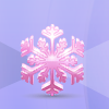 Иконка стикера розовая снежинка.png
